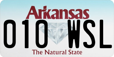 AR license plate 010WSL