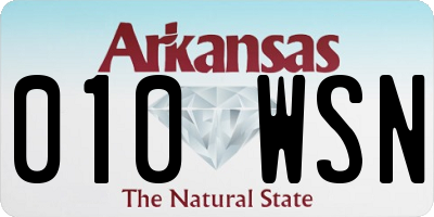 AR license plate 010WSN