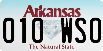 AR license plate 010WSO