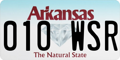 AR license plate 010WSR