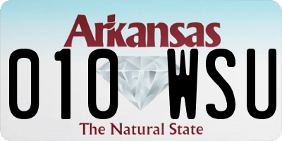 AR license plate 010WSU