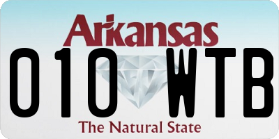 AR license plate 010WTB