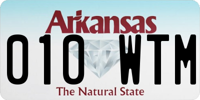 AR license plate 010WTM