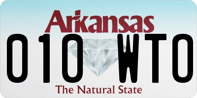 AR license plate 010WTO