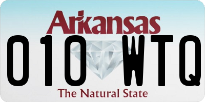 AR license plate 010WTQ