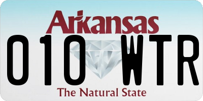 AR license plate 010WTR