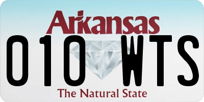 AR license plate 010WTS