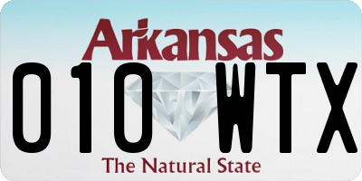 AR license plate 010WTX