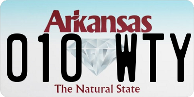 AR license plate 010WTY