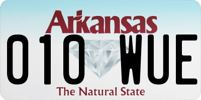 AR license plate 010WUE