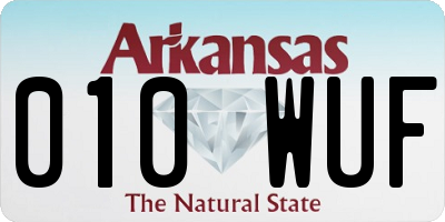 AR license plate 010WUF