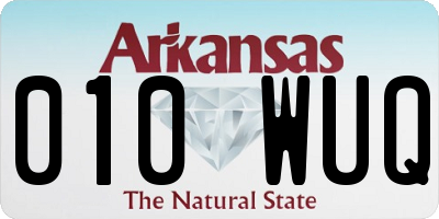 AR license plate 010WUQ