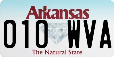 AR license plate 010WVA