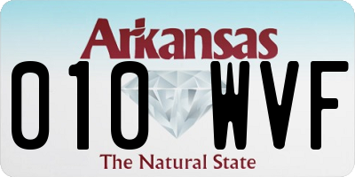 AR license plate 010WVF