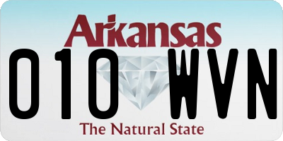 AR license plate 010WVN