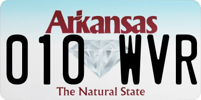 AR license plate 010WVR