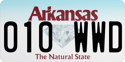 AR license plate 010WWD