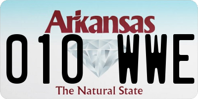 AR license plate 010WWE