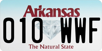 AR license plate 010WWF