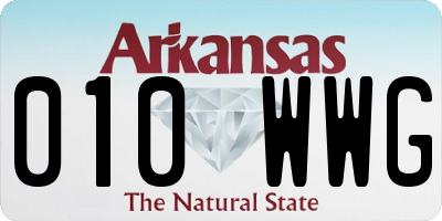 AR license plate 010WWG