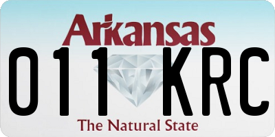 AR license plate 011KRC