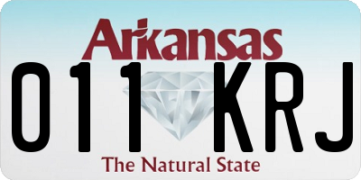 AR license plate 011KRJ
