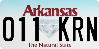 AR license plate 011KRN