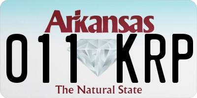 AR license plate 011KRP