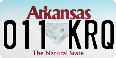 AR license plate 011KRQ