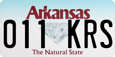 AR license plate 011KRS