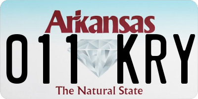AR license plate 011KRY
