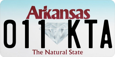 AR license plate 011KTA