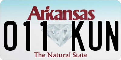 AR license plate 011KUN