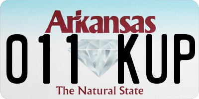 AR license plate 011KUP