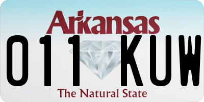 AR license plate 011KUW
