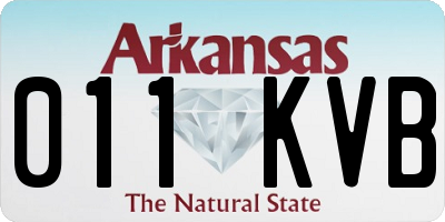 AR license plate 011KVB