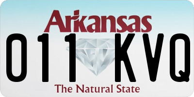 AR license plate 011KVQ