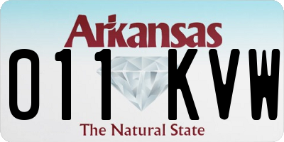 AR license plate 011KVW