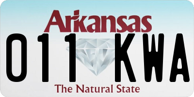 AR license plate 011KWA