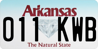 AR license plate 011KWB