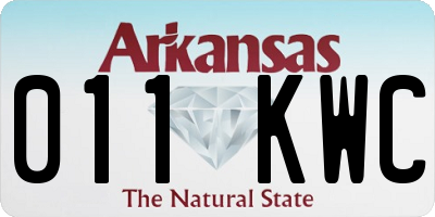 AR license plate 011KWC