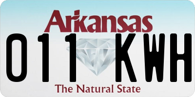AR license plate 011KWH
