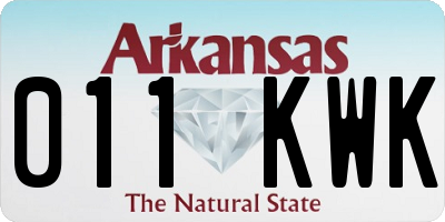 AR license plate 011KWK