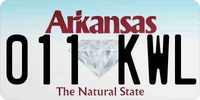 AR license plate 011KWL