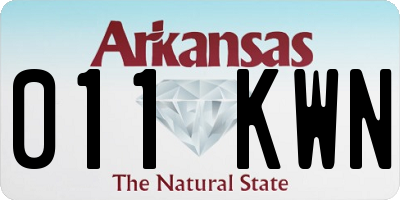 AR license plate 011KWN