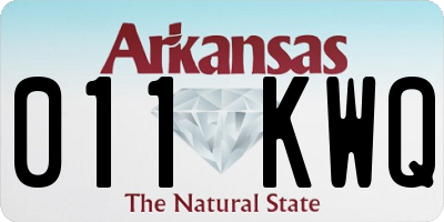 AR license plate 011KWQ