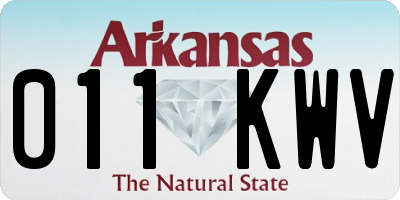 AR license plate 011KWV