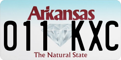 AR license plate 011KXC