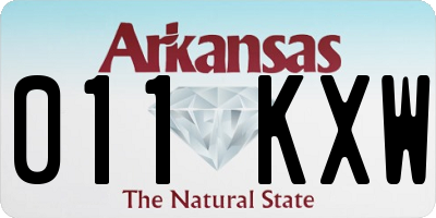 AR license plate 011KXW