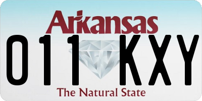 AR license plate 011KXY